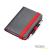 TROIKA Notepad DIN A7 incl. ballpoint pen LILIPUT - black/red