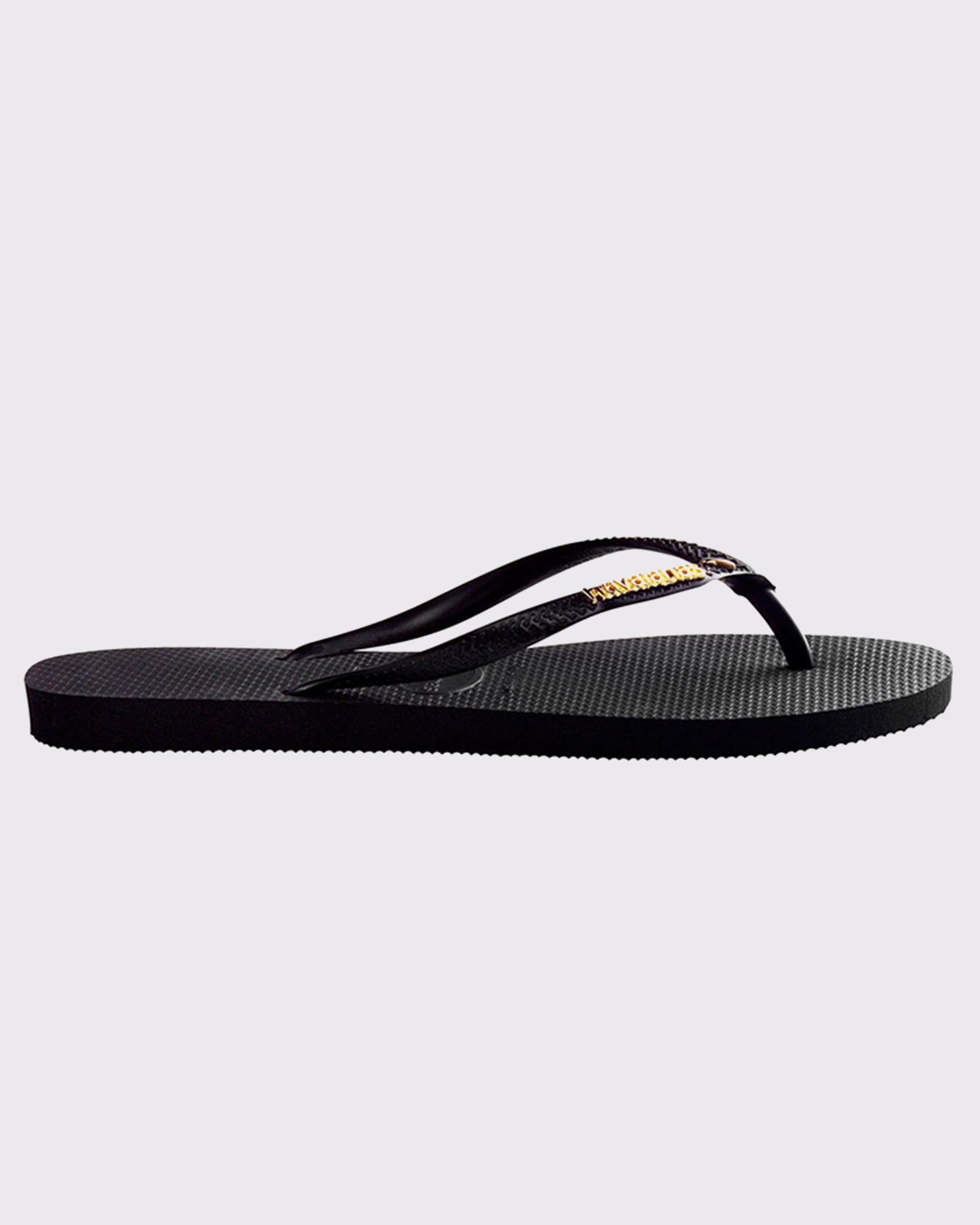 havaianas black gold metal logo