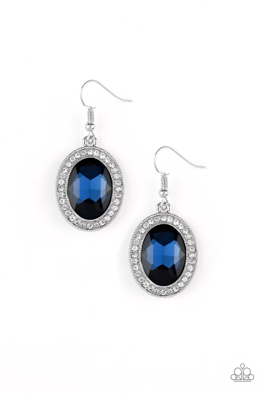 Paparazzi Accessories Only Fame In Town Blue Silver Earrings Rochelle S Boutique Llc