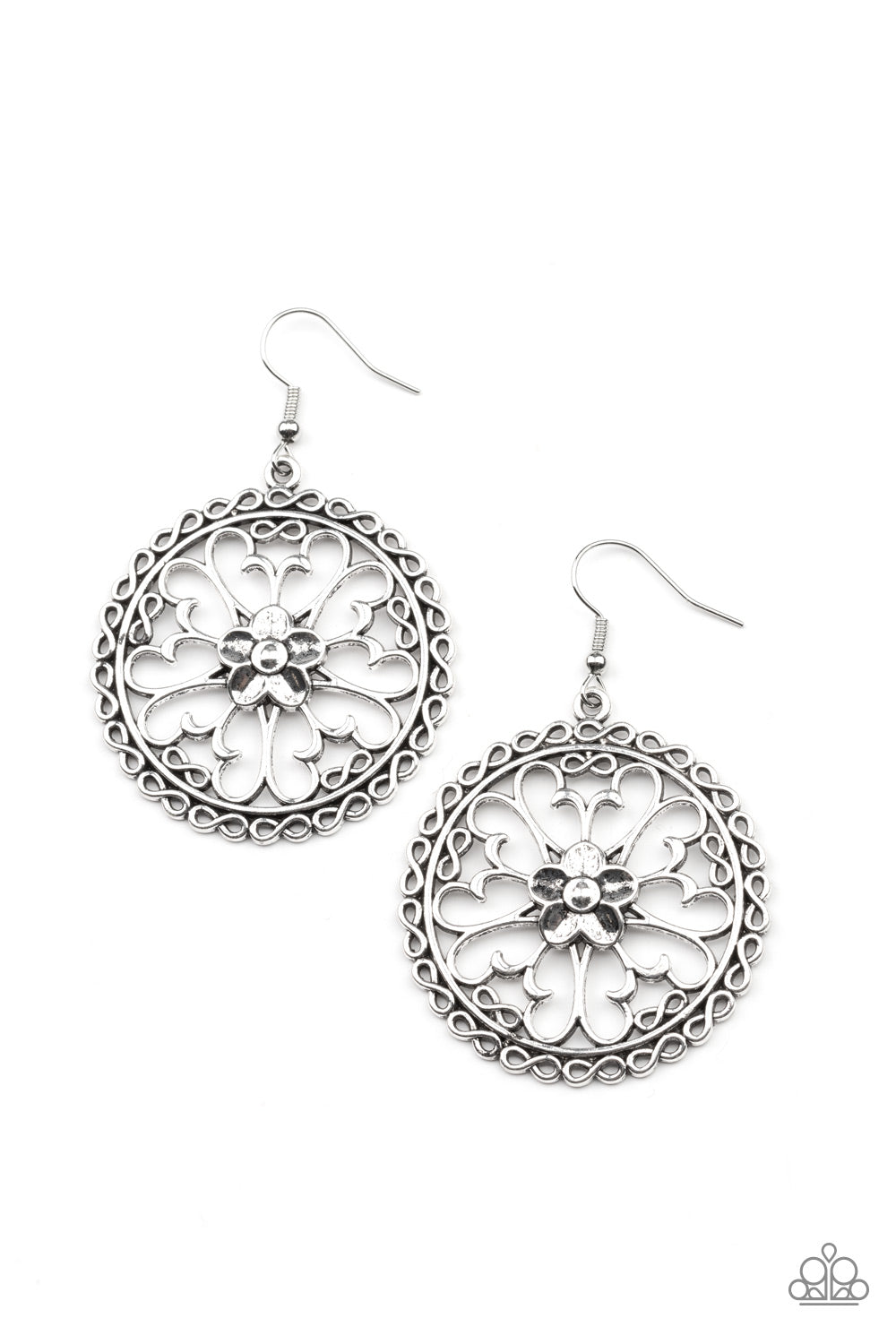 Floral Fortunes - Silver Earrings