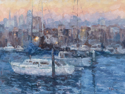 Oksana-Johnson-original-oil-painting-Marina-Twilight