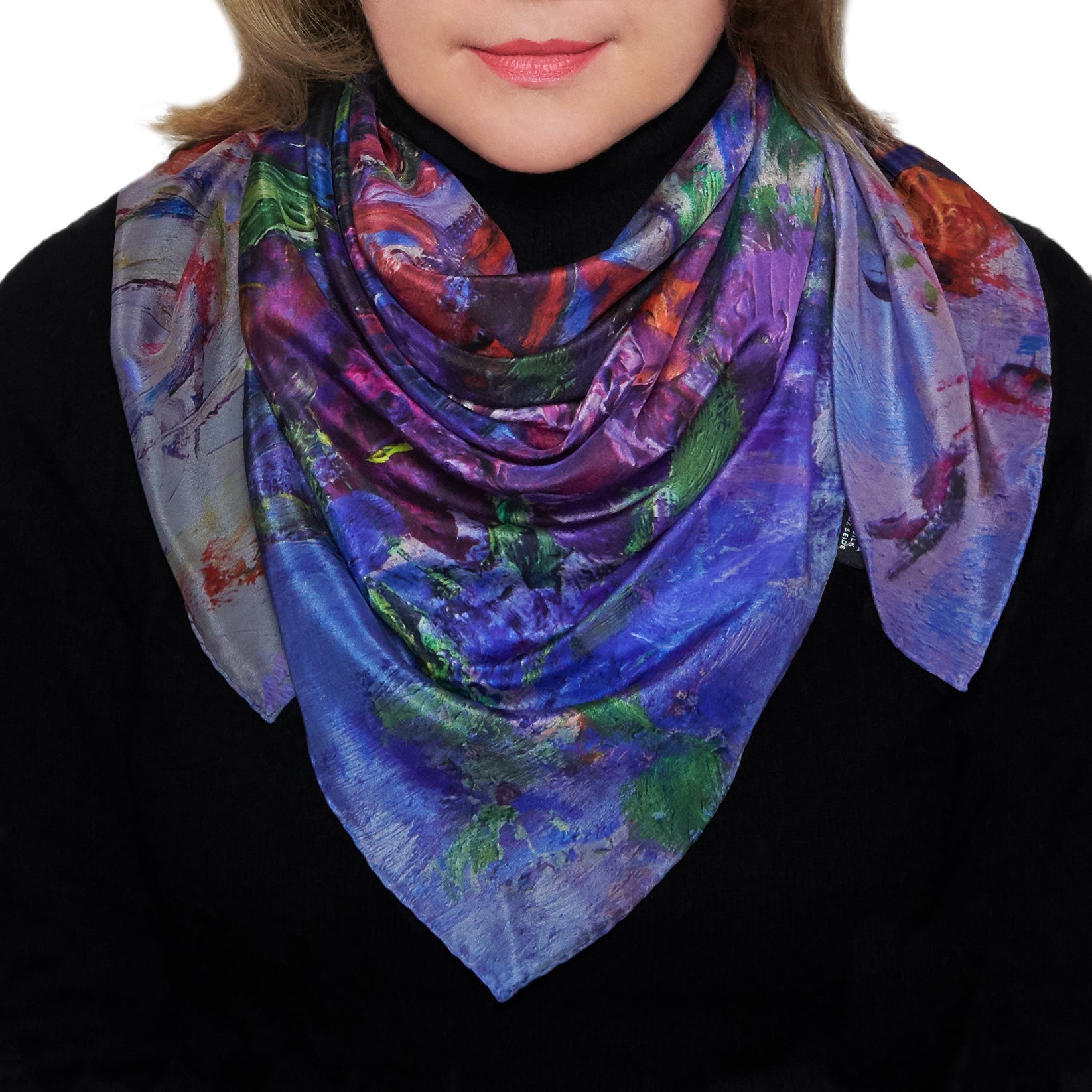 Japanese Orchid Cashmere & Designer Silk Square Scarf – Louis Jane