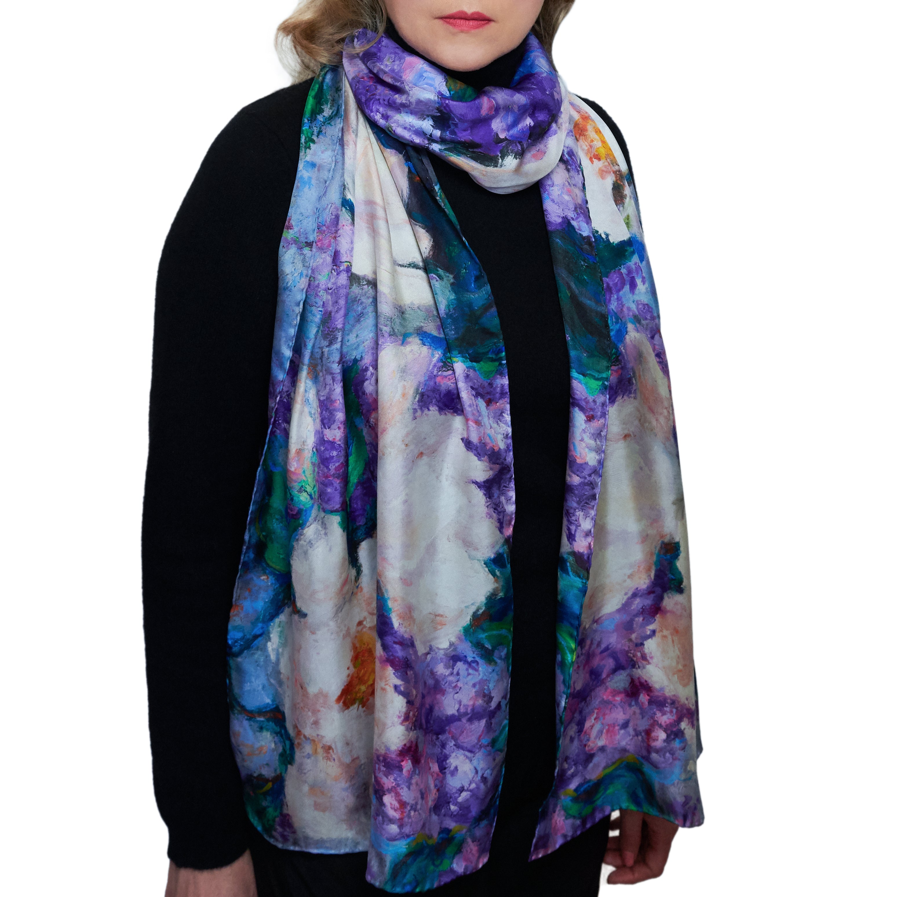 Blue/Green Floral Scarf – Through the Lenz of Grace