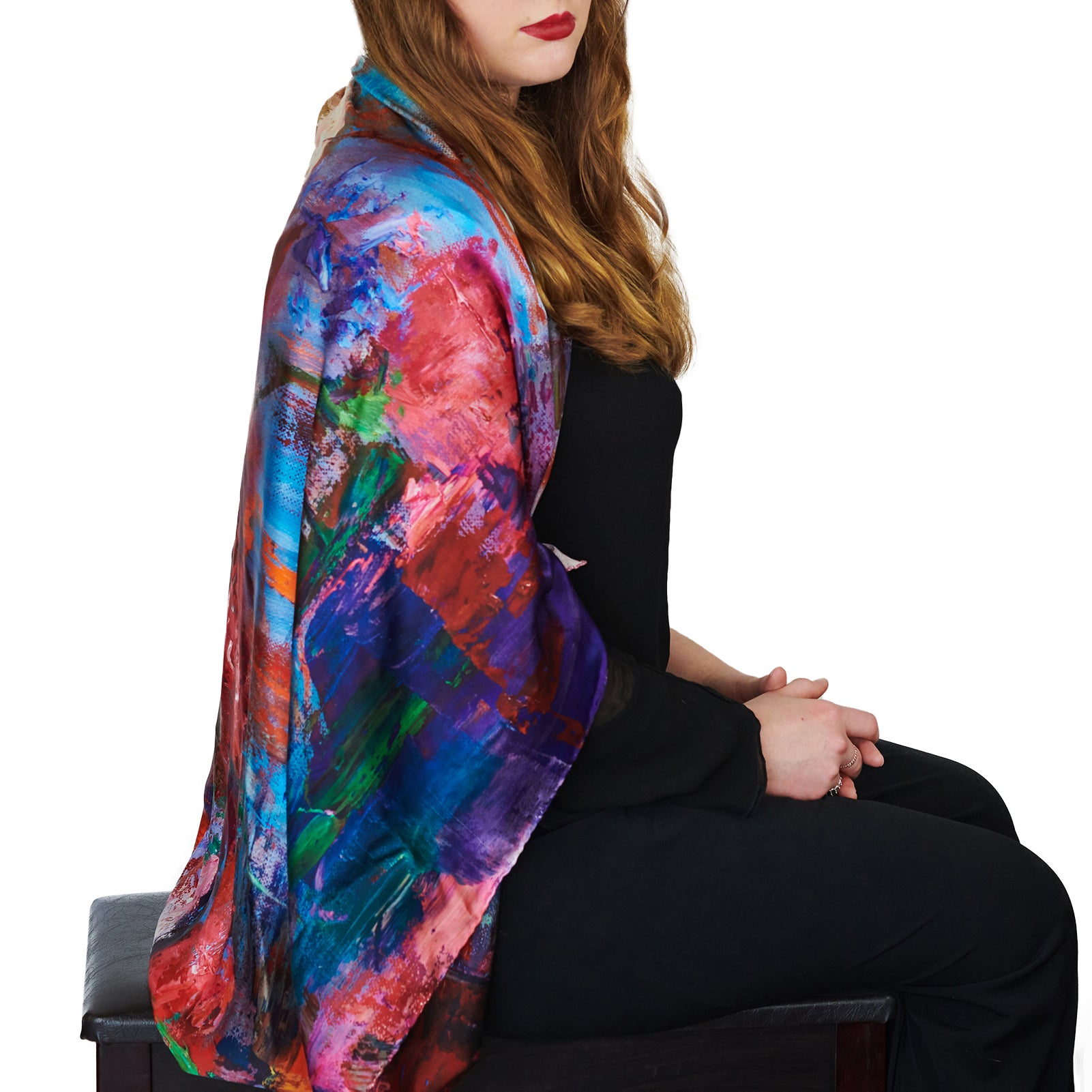 Silk Satin Scarves – Orchid by Juliana Reyes