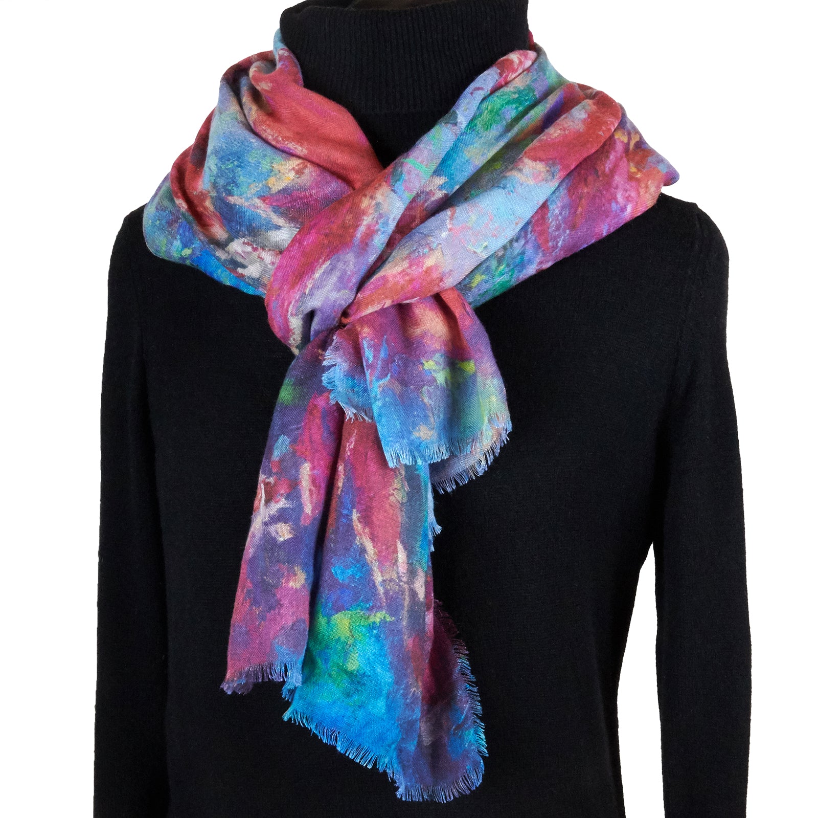 Japanese Orchid Cashmere & Designer Silk Square Scarf – Louis Jane