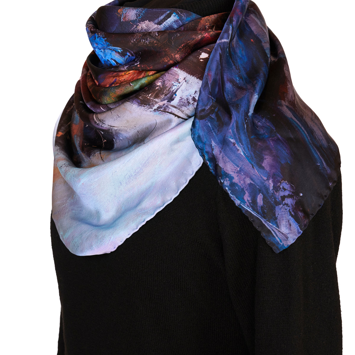 Large Silk Scarves, 35-inch (90 cm) Square - Oksana Fine Art and Design