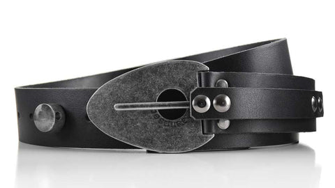 Pull the pin to open this cool belt buckle and reveal a Kraken Sea Monster. Handmade Full Grain Black Leather Belt.