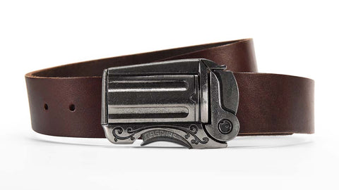 quality gun belt with a cool way of opening - push the trigger to unlock your belt