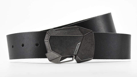 Black Leather Dress Belt  Silver Belt Buckle – Obscure Belts