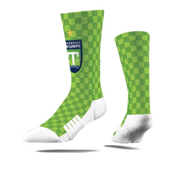 Strideline - GTSC Green Checkered Socks