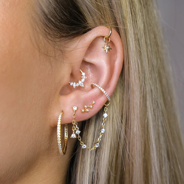16G Eternity Crystal Cartilage Piercing Hoop Earring – Crystal Heaven ...