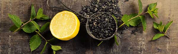 black ceylon tea and lemon
