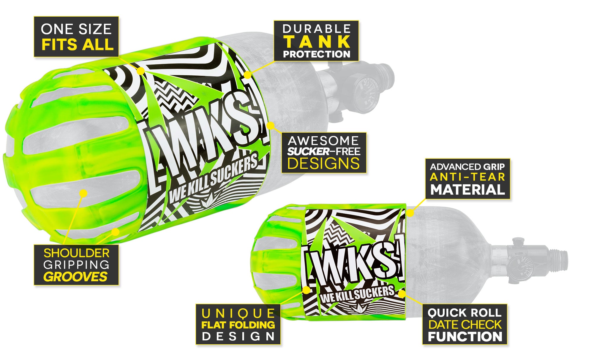 Bunker Kings Knuckle Butt WKS Shred Lime Features