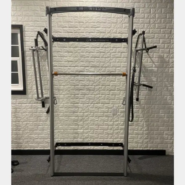 foldup wall gym adjustable height pull up bar dip station and rack