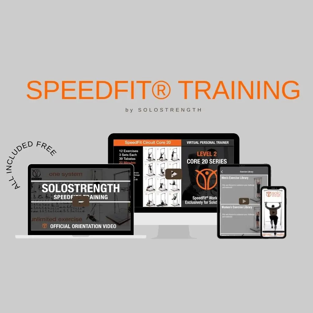 free full body workouts for calisthenics, stretching and isometric strength exercises included with your SoloStrength home gym system
