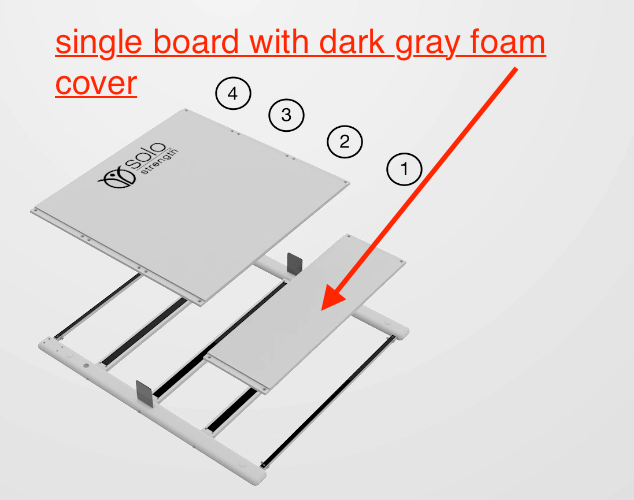 Base Board Replacement (single with foam cover dark gray)