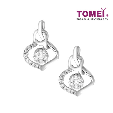 TOMEI Earrings in Bedazzling Verve Diamond White Gold 375 (E1972V)
