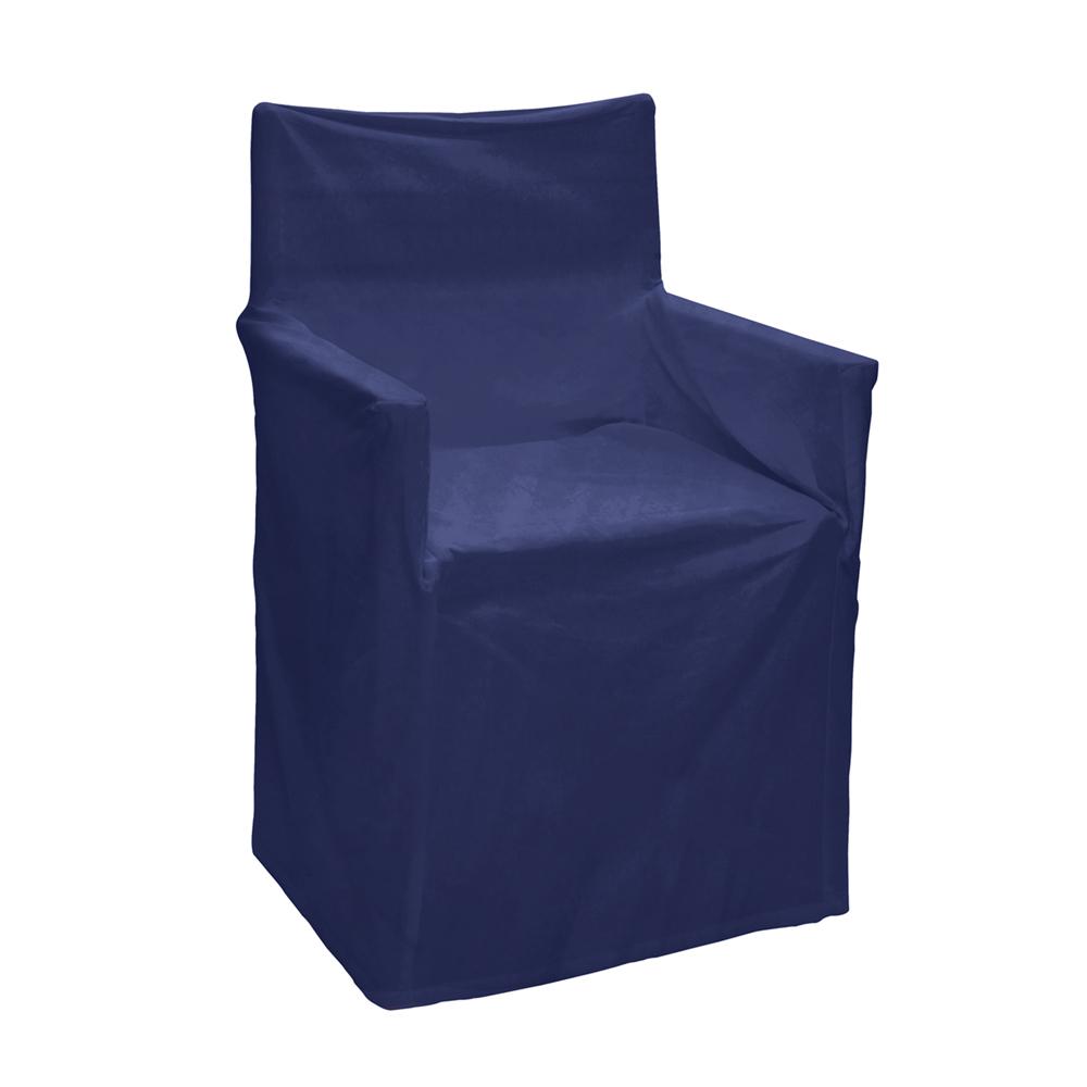 Solid Director Chair Cover In Blue Eclectic Style Noosa