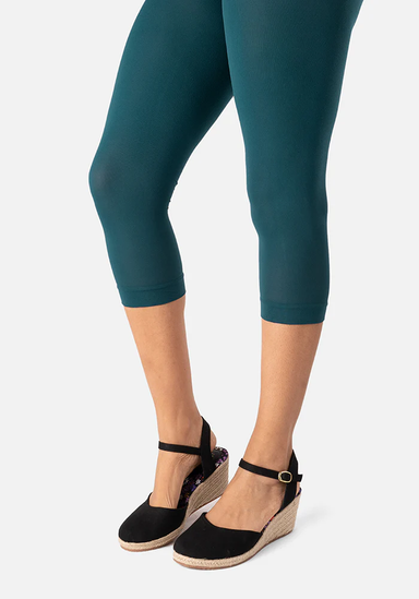 Cobalt Capri Leggings With Pockets