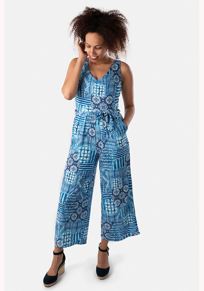 ikat print jumpsuit