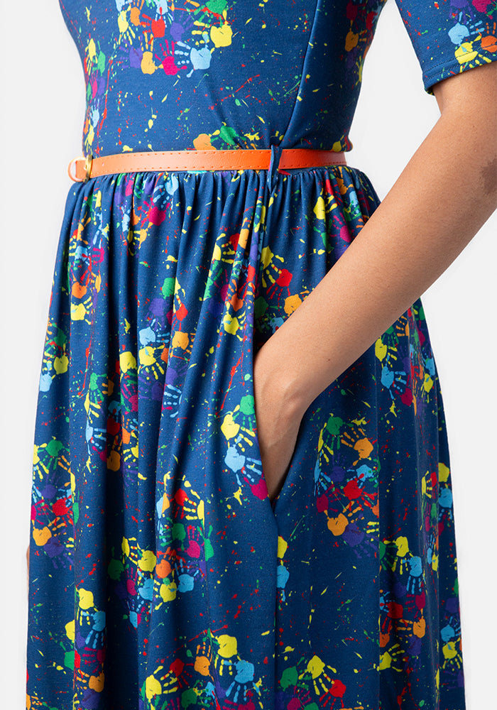 Hallie Handprint Dress – Popsy Clothing