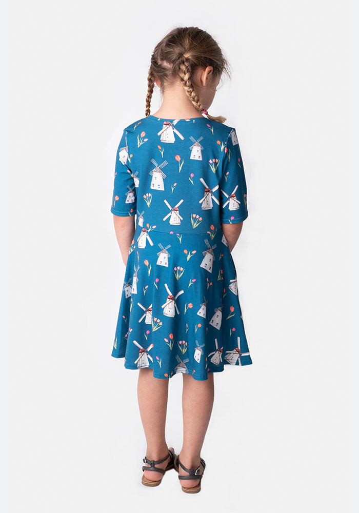 Tamara Children's Windmill Print Dress – Popsy Clothing