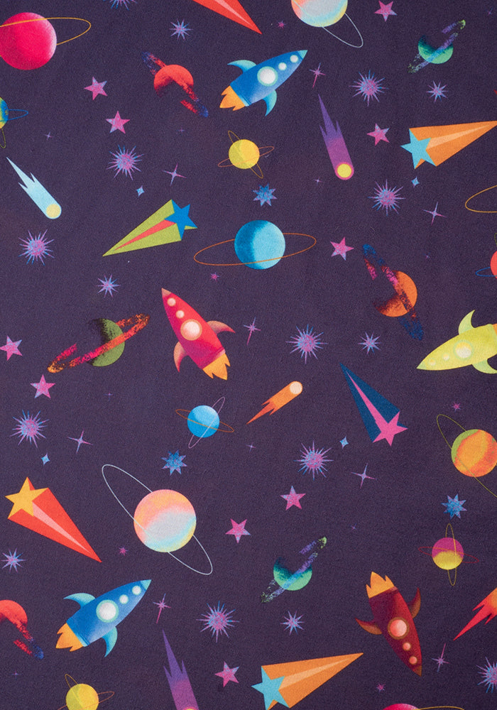 Stellaluna Planets & Astroids Print Midi Dress – Popsy Clothing