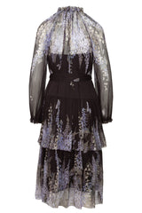 Botanica Tiered Floral-Print Silk-Georgette Dress | (est. retail $1,150)