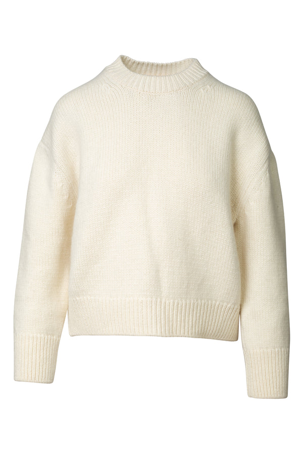 Cashmere Crewneck Sweater in Cream