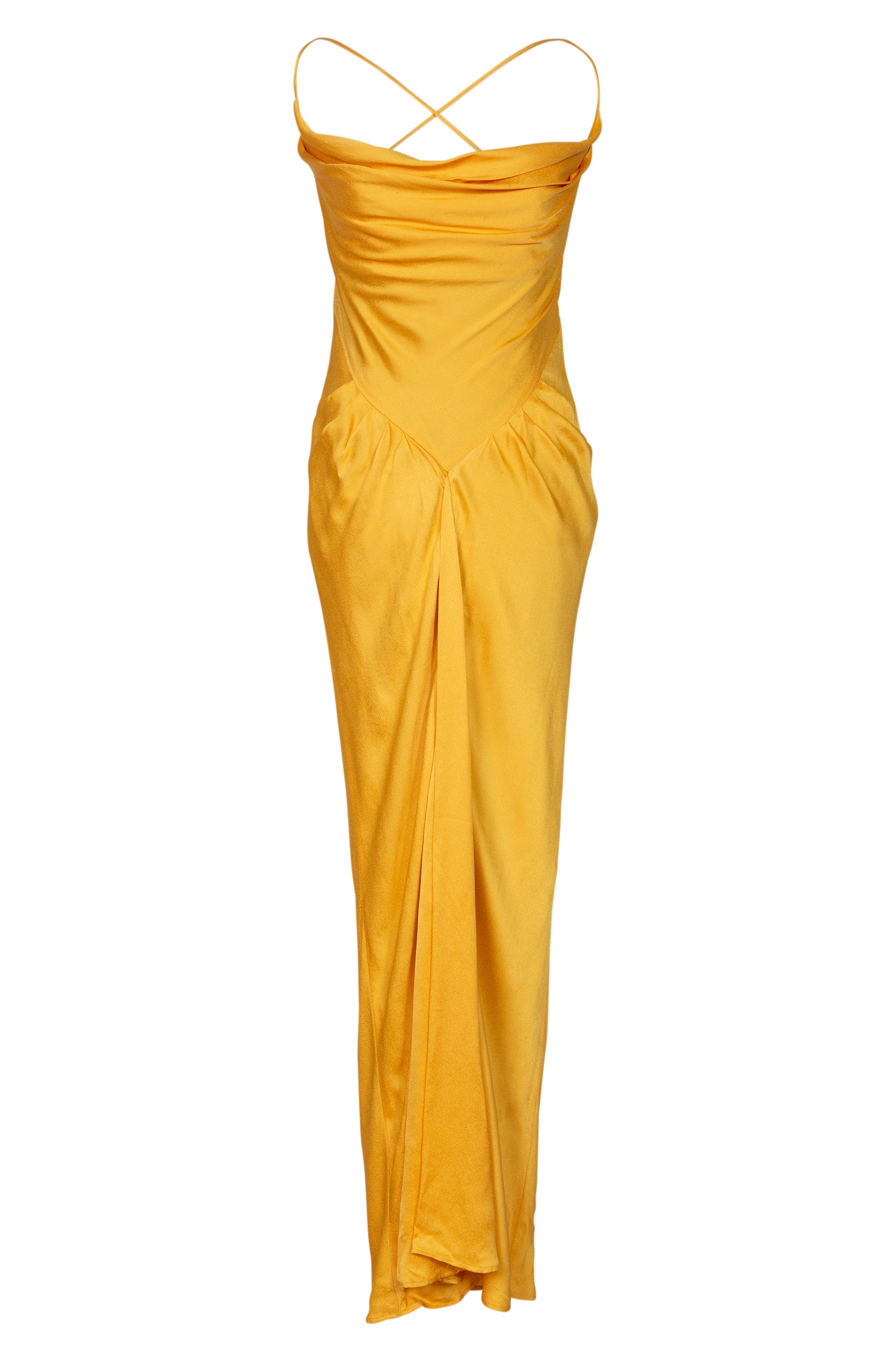 Harbison Diamond Slip Dress in Mango | SS '22 Runway (est. retail $695 ...