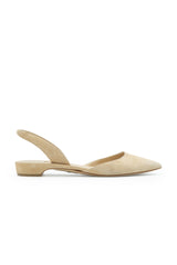 Pointed Toe D’Orsay Suede Flats