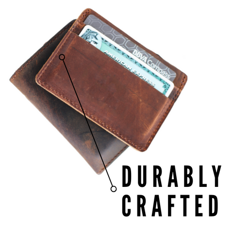 Men’s Slim Wallet | Made in USA | Full Grain Leather