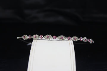 Pink and Crystal Metal Princess Headband-TIA4