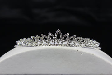 Crystal Princess Silver Tiara Crown-TIA3