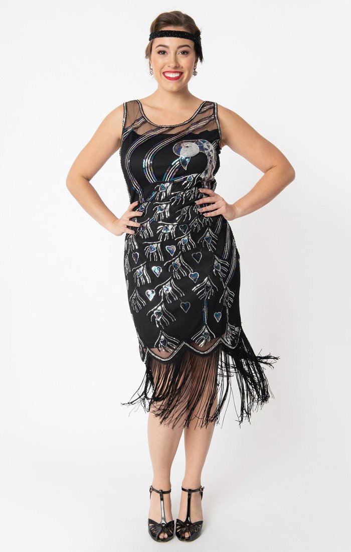 beaded flapper dress