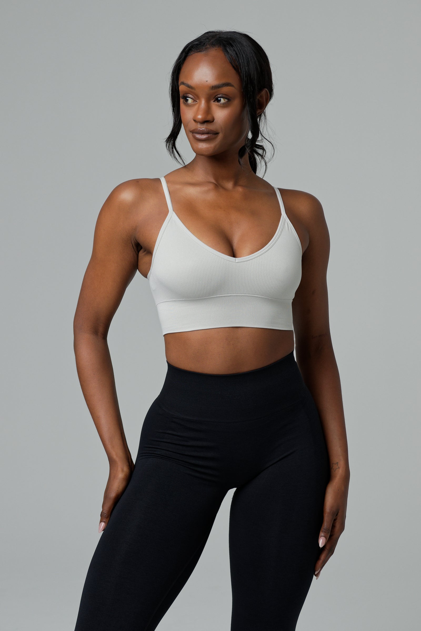 Buy Livona 3 Pack Sports Bras for Women- Wireless Soft Workout Bra, Padded  Fitness Bralette, Comfort Crop Cami Tank S-XXL, Grey Skies/Lt Beige/Navy, S  at