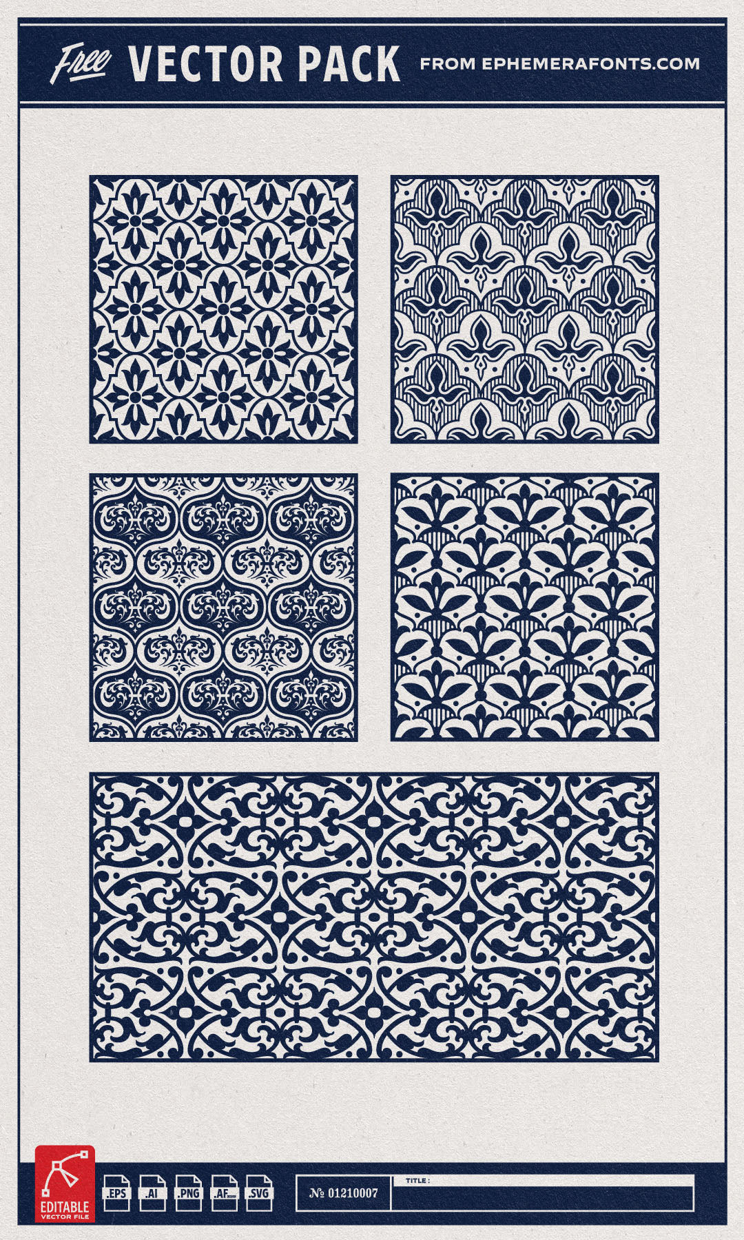 Ephemera Vintage Pattern - Free Vector