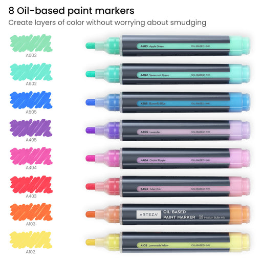Arteza Dual Brush Pens TwiMarkers Set of 100 Colors Fine Brush Tip Sketch Ma