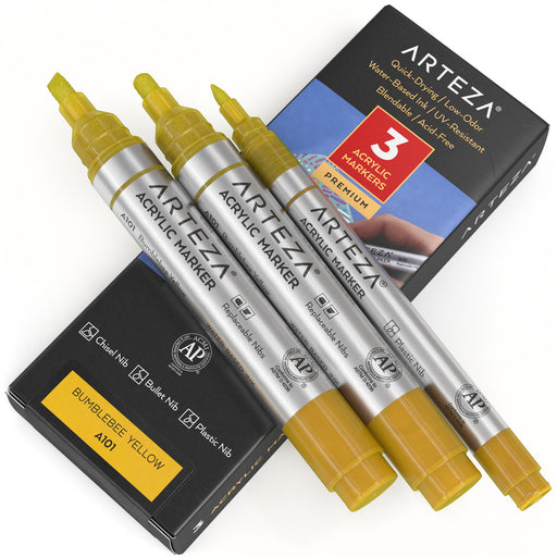 Arteza Liquid Chalk Markers, Water-Based 42-color Pack with 50 Chalkboard Labels