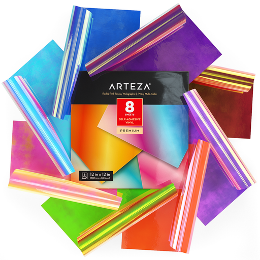 Arteza Fabric Scissors, Iridescent Blade, Ultra-Sharp, Assorted Sizes - Set of 3