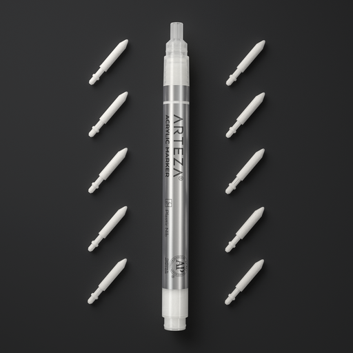 Acrylic Markers, Black & White, Fine Nib - Set of 20 –