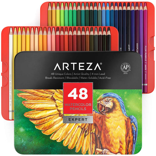 Arteza Colored Pencils 72 Professional Drawing Pencils Soft Wax-Based Cores  Art Supplies for Sketching Shading Vibrant Coloring Pencils for Beginners &  Pro in Tin Box 72 Count (Pack of 1)