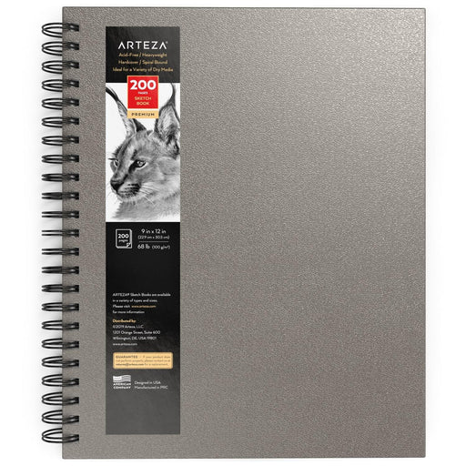 Arteza Black Hardbound Sketchbook, 8.5x11, 110 Sheets Of Drawing Paper :  Target