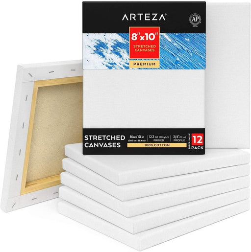 Ultra Mini Stretched Canvas And Easels By Creative Mark (Set of 1 Easel w/  1 Canvas) 2 x 2 Natural