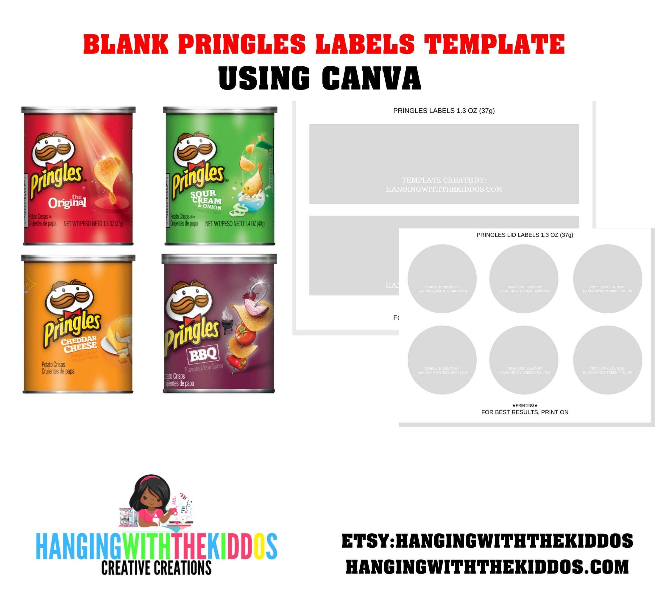 Customized Pringles Wrapper Template DIY Custom Party Favors