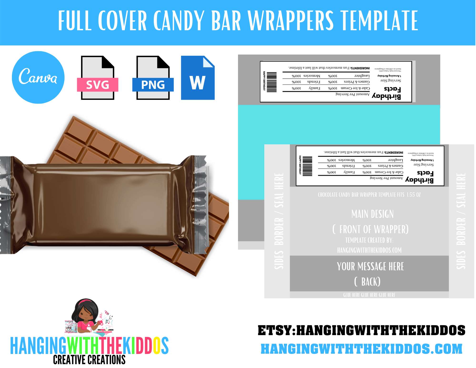 wonka bar wrapper printables