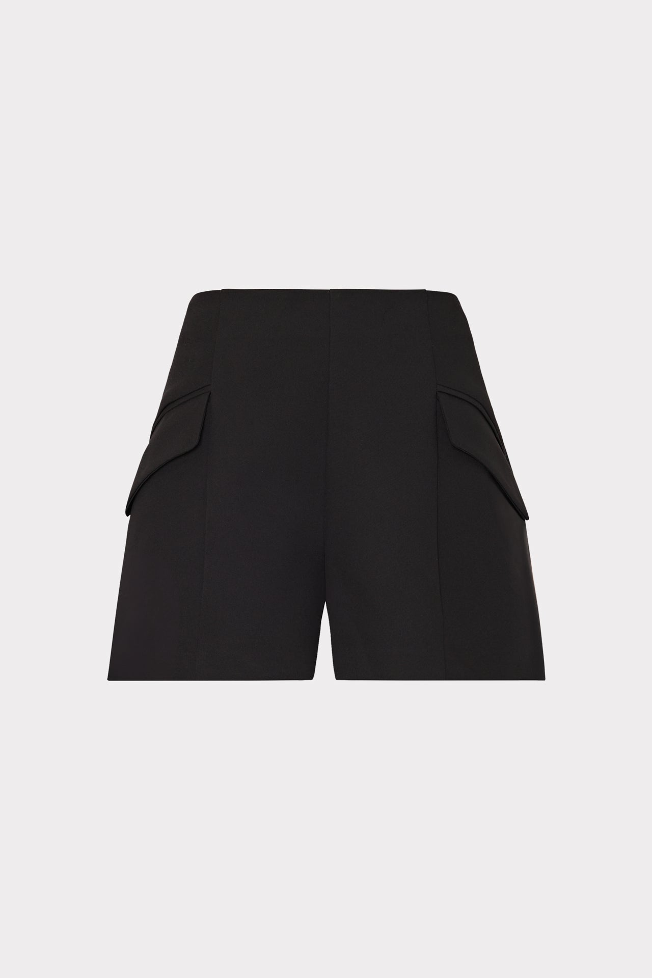 Cady High Waisted Leather Short In Black