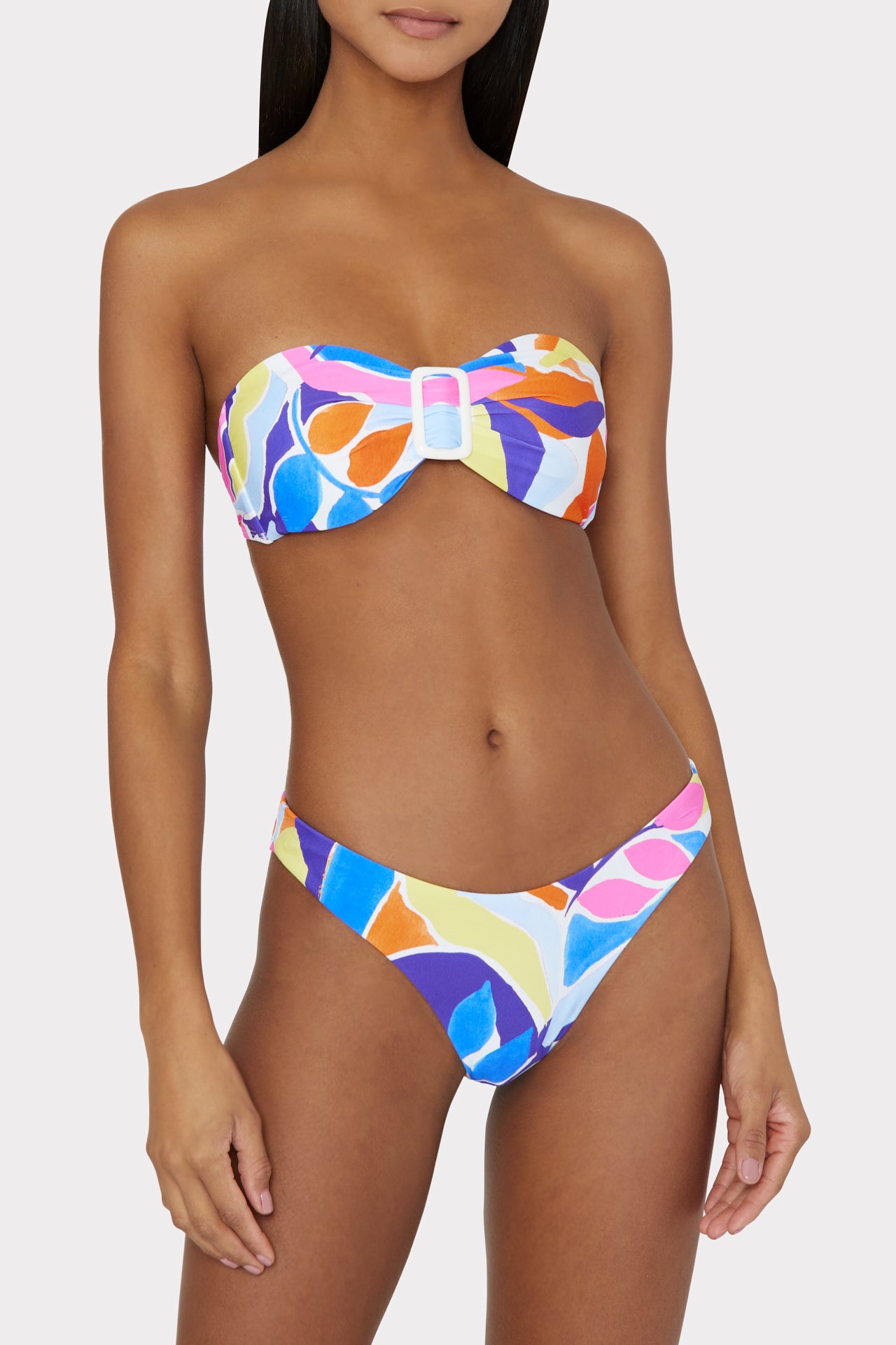 Milly Chain Print Bikini Top In Pink Multi - MILLY in Pink Multi