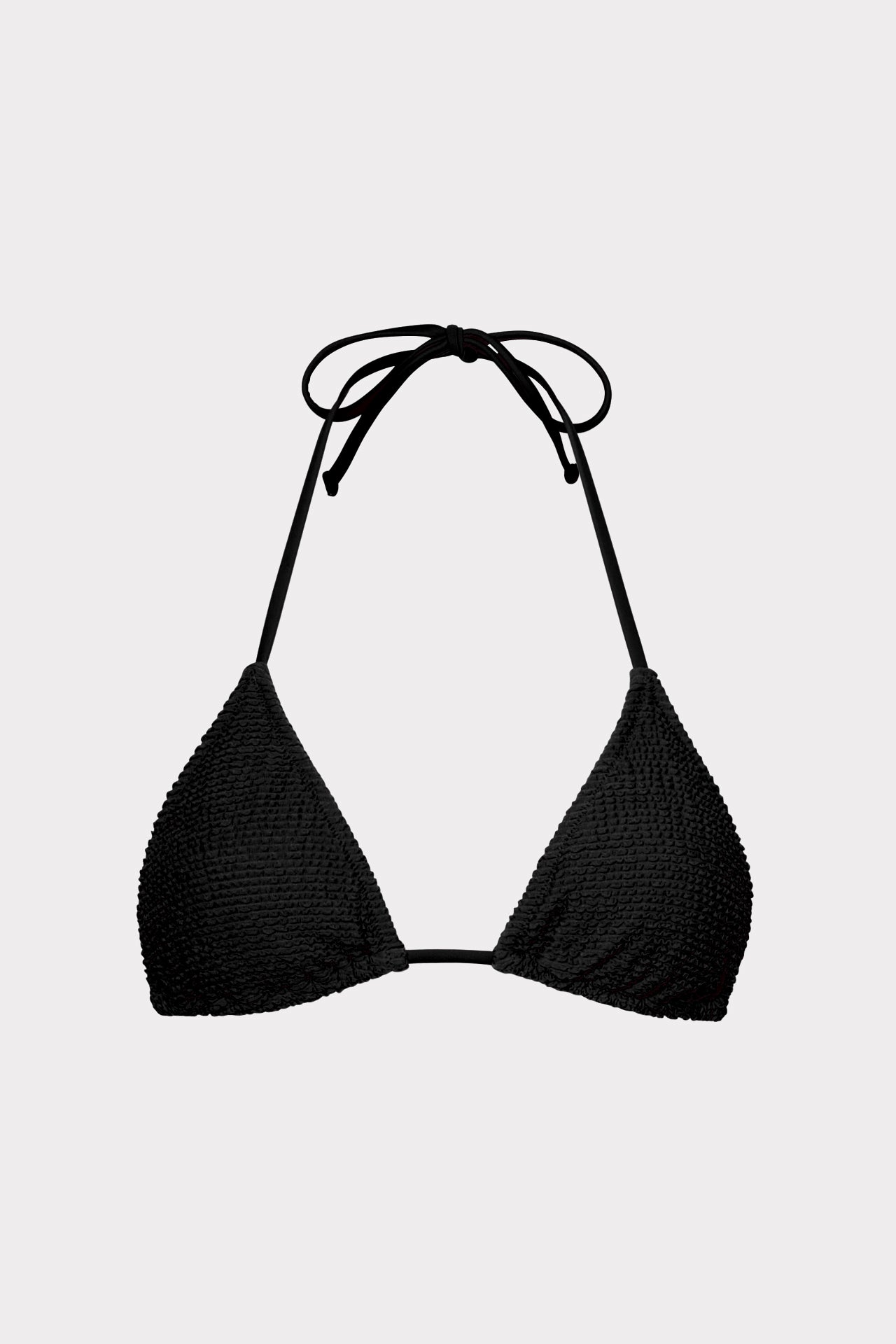 Women's Ruffle Black Bandeau Bikini Top