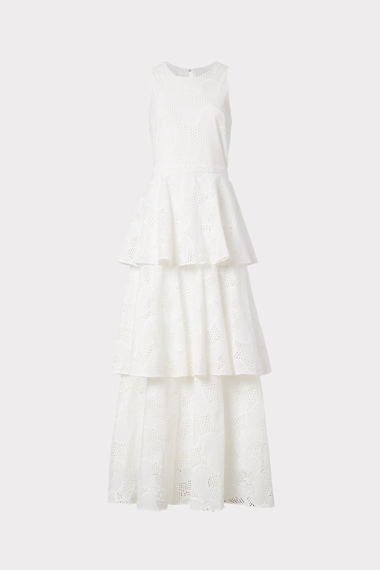 Milly Emeliana Pieres Eyelet Maxi Dress In White